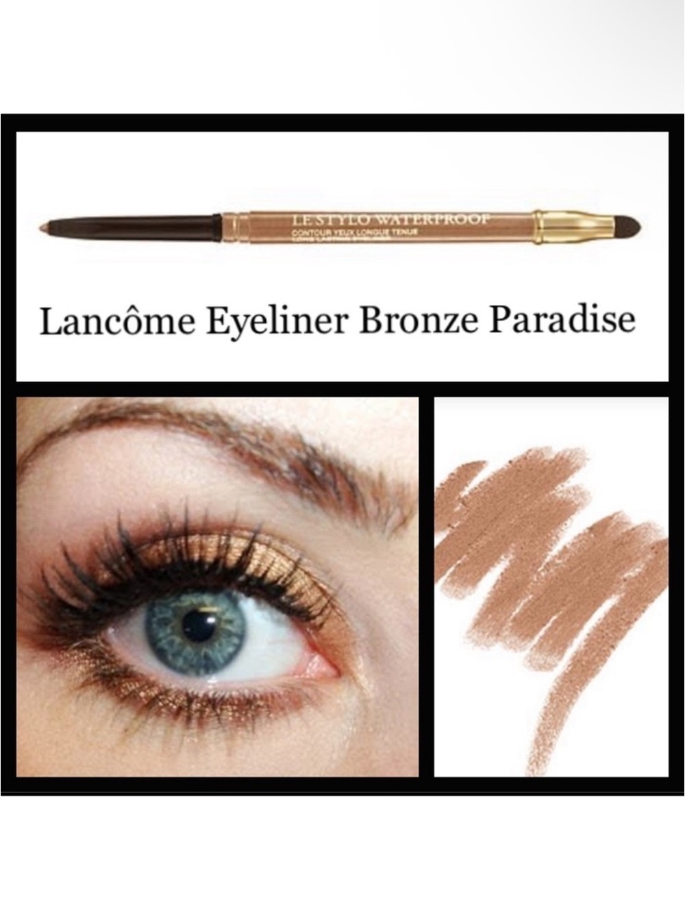 3 x LANCÔME LE STYLO EYELINER Bronze Paradise Waterproof Eyeliner NEW